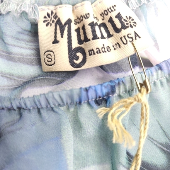 New Show Me Your Mumu Sheer Blue Green Pink Floral Rane Romper Sz S - Picture 10 of 13